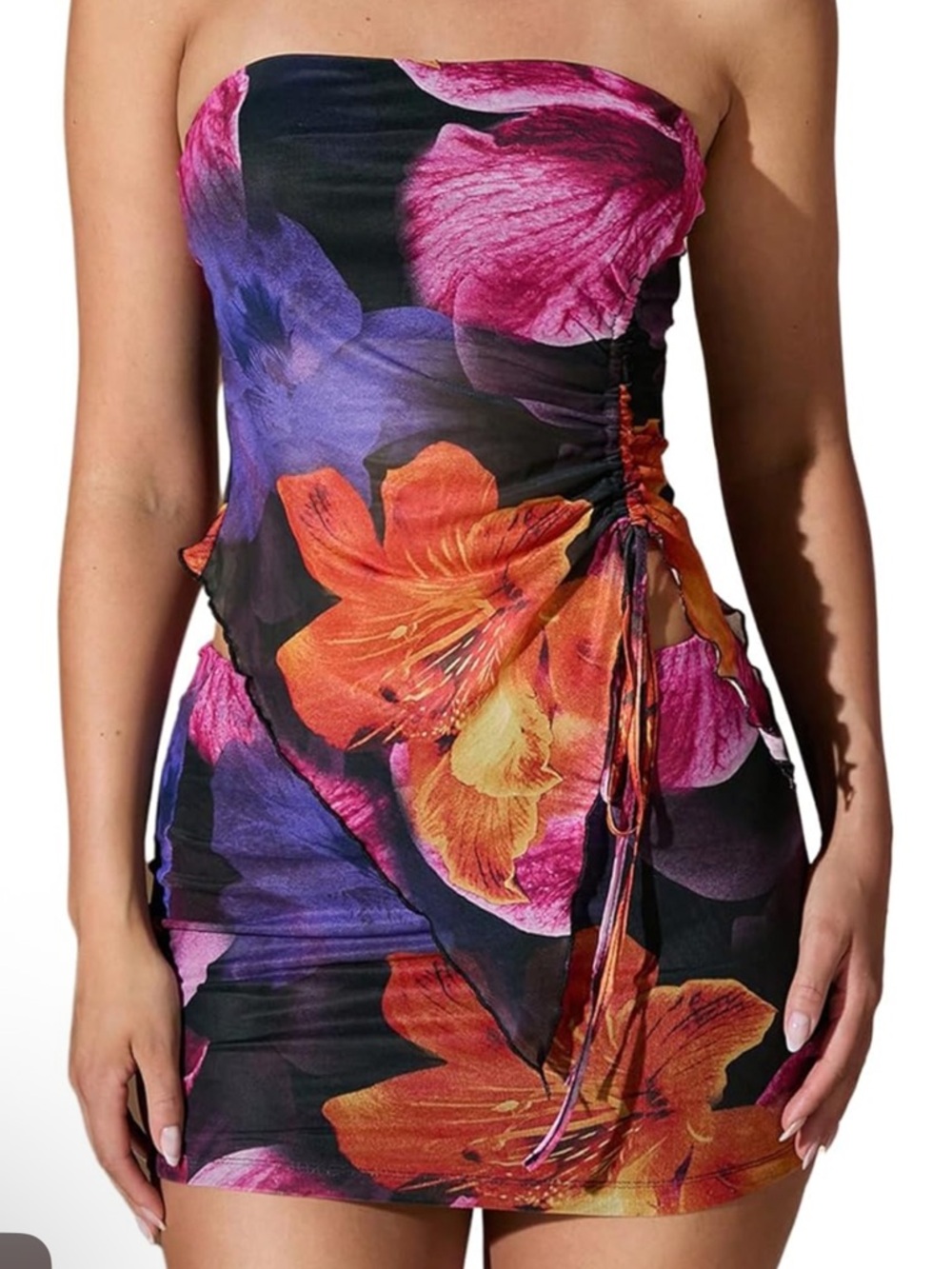 Strapless Floral Skirt Set  - XS